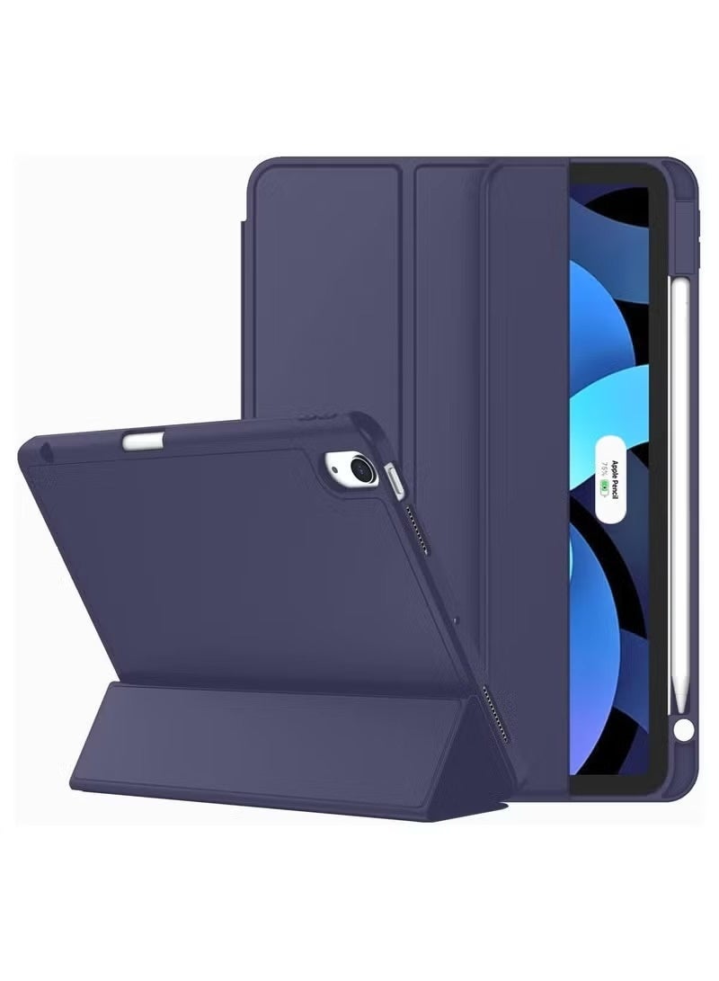 Protective Case Cover For Apple iPad 10.9 inch (2021/2020/2019) Generation with Pencil Holder, Supports Apple Pencil Charging and Touch ID, Shockproof Cover  with Auto Wake/Sleep, Deep Purple - Image 2